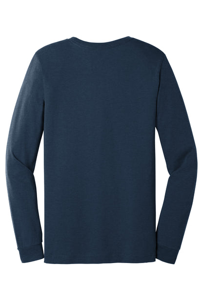 BELLA+CANVAS Unisex Heather CVC Long Sleeve Tee BC3501CVC Heather Navy