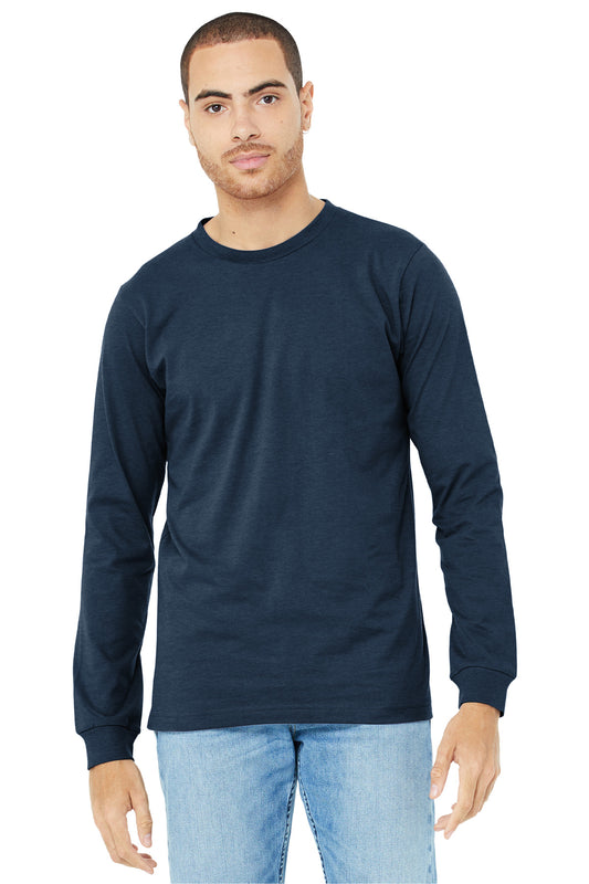 BELLA+CANVAS Unisex Heather CVC Long Sleeve Tee BC3501CVC Heather Navy