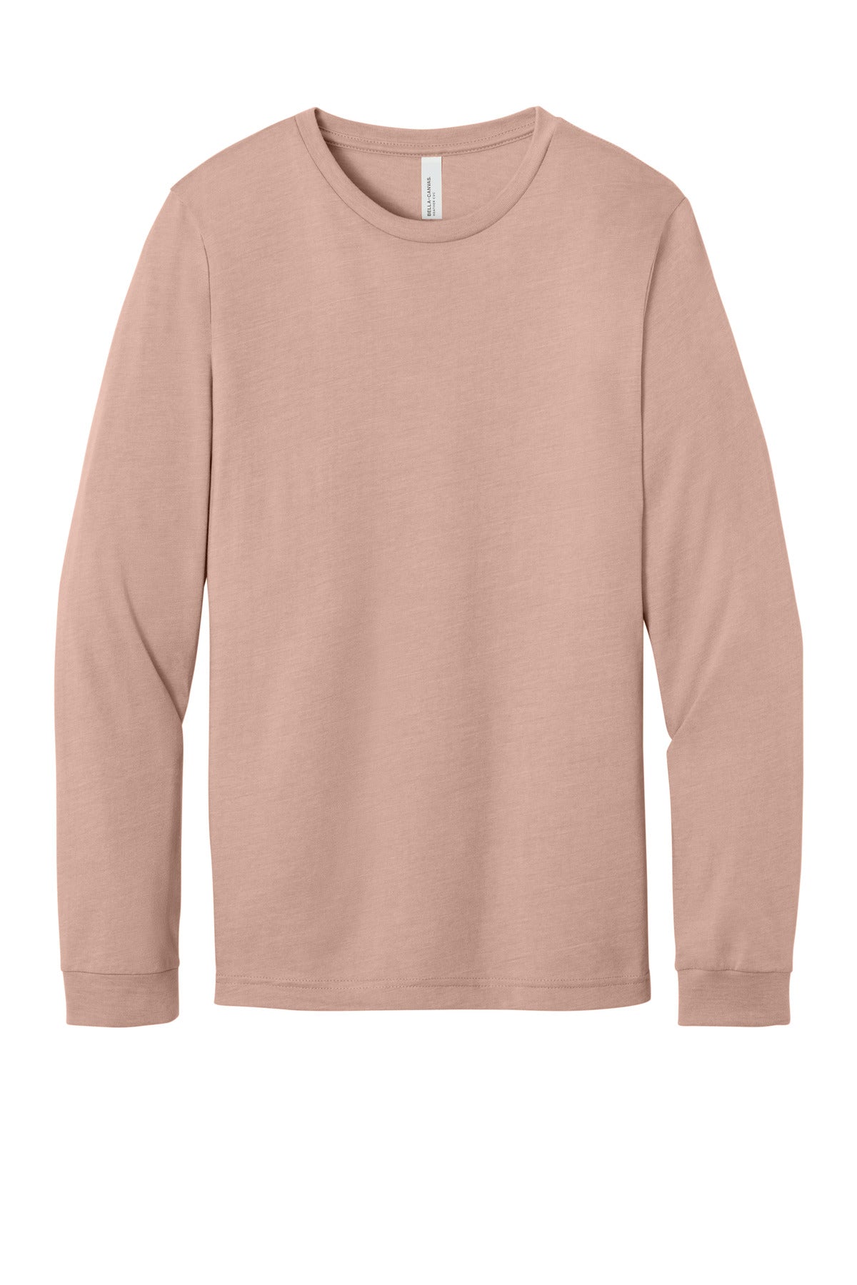Bella+Canvas Unisex Heather CVC Long Sleeve Tee BC3501CVC Heather Peach