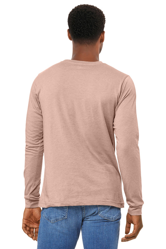 Bella+Canvas Unisex Heather CVC Long Sleeve Tee BC3501CVC Heather Peach