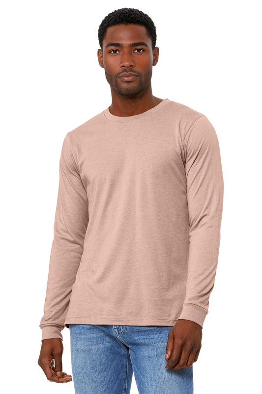 Bella+Canvas Unisex Heather CVC Long Sleeve Tee BC3501CVC Heather Peach