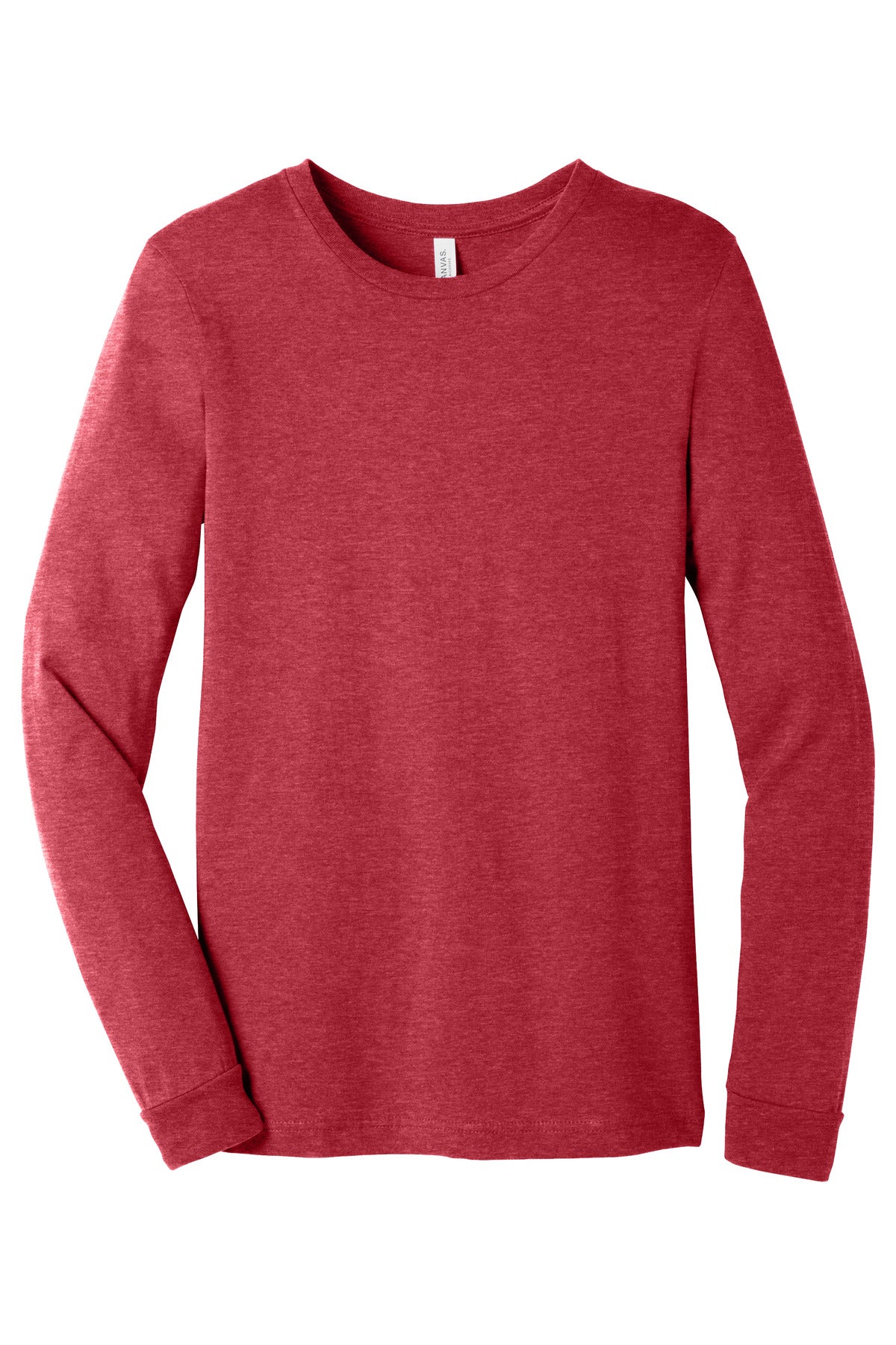 BELLA+CANVAS Unisex Heather CVC Long Sleeve Tee BC3501CVC Heather Red