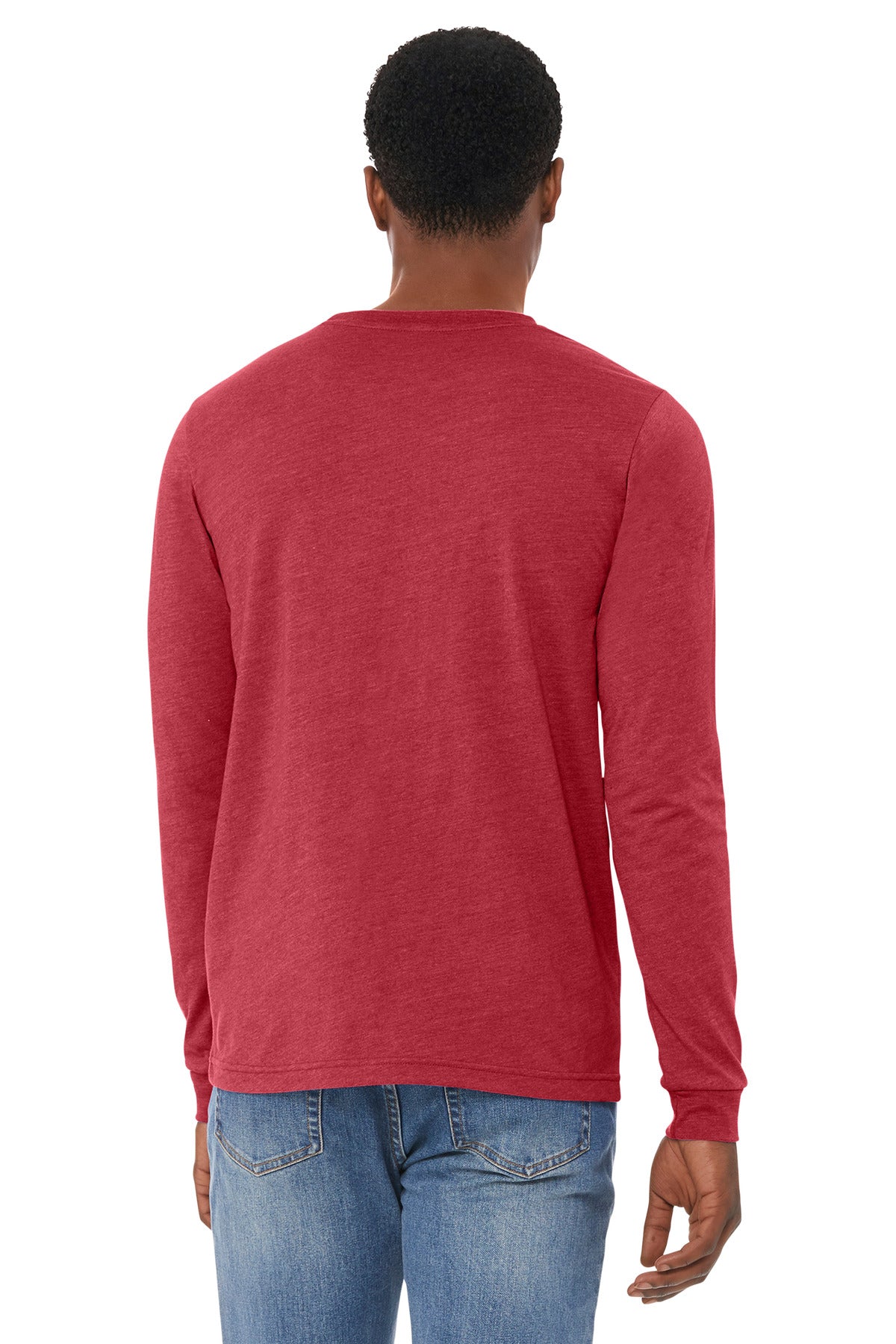 Bella+Canvas Unisex Heather CVC Long Sleeve Tee BC3501CVC Heather Red