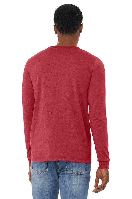 Bella+Canvas Unisex Heather CVC Long Sleeve Tee BC3501CVC Heather Red