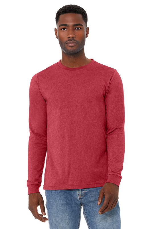 Bella+Canvas Unisex Heather CVC Long Sleeve Tee BC3501CVC Heather Red