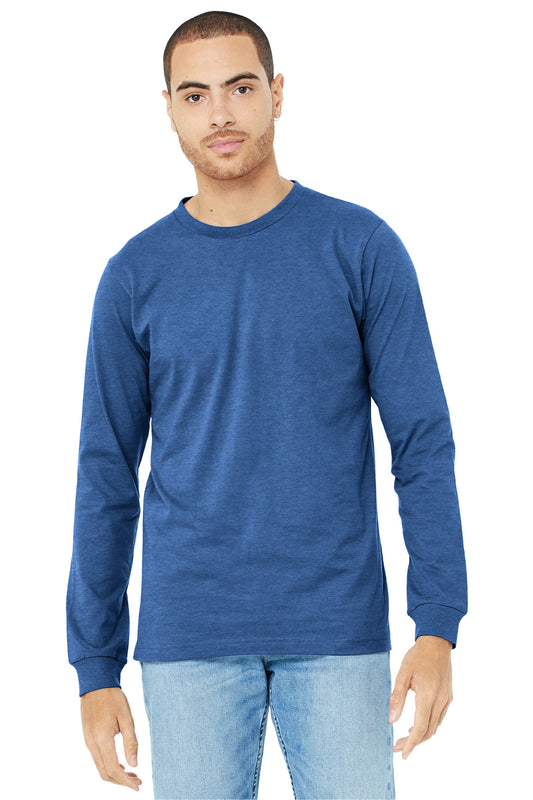 BELLA+CANVAS Unisex Heather CVC Long Sleeve Tee BC3501CVC Heather True Royal