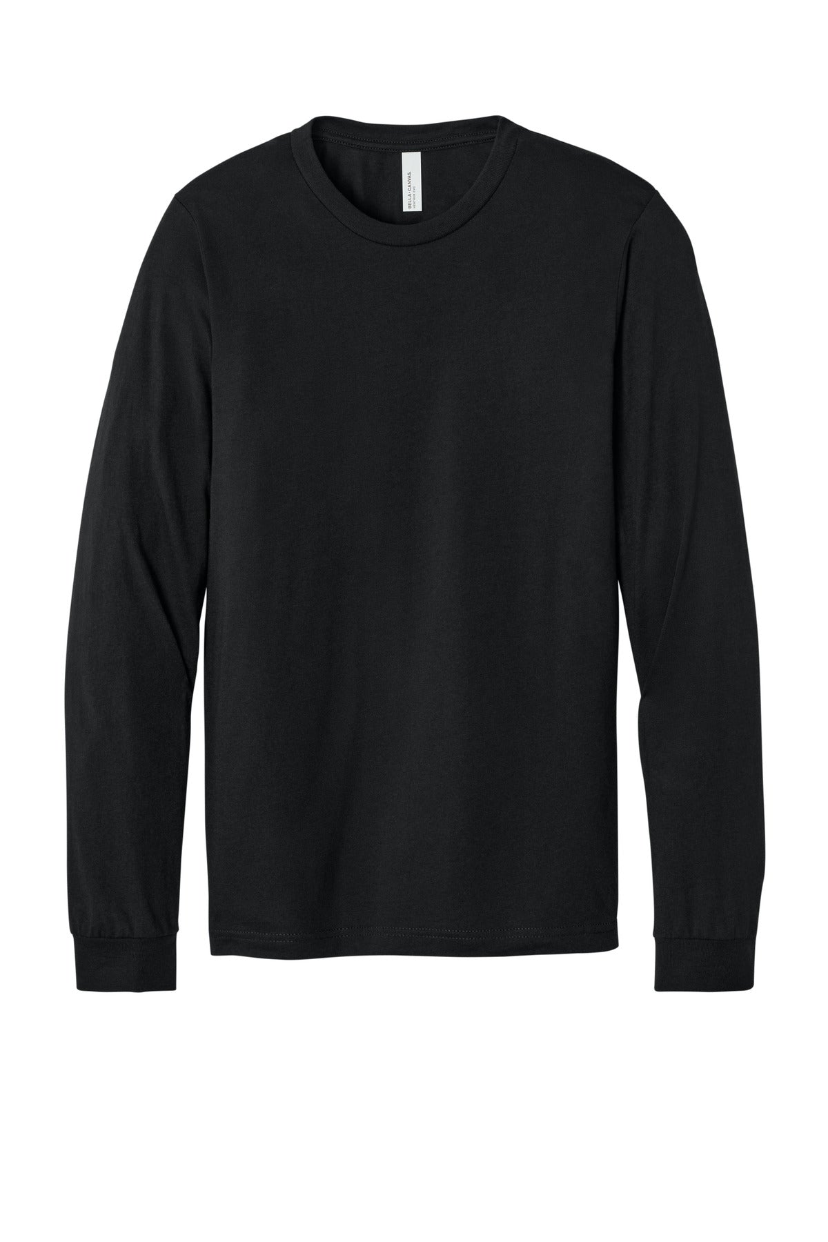 Bella+Canvas Unisex Heather CVC Long Sleeve Tee BC3501CVC Solid Black Blend