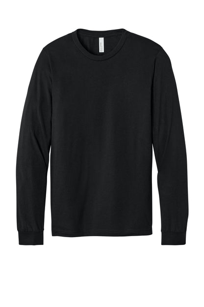 Bella+Canvas Unisex Heather CVC Long Sleeve Tee BC3501CVC Solid Black Blend
