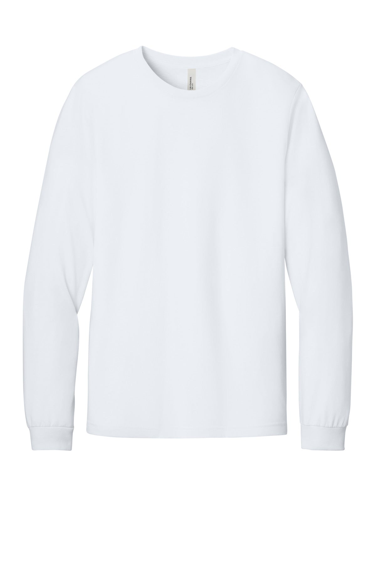 Bella+Canvas Unisex Heather CVC Long Sleeve Tee BC3501CVC Solid White Blend