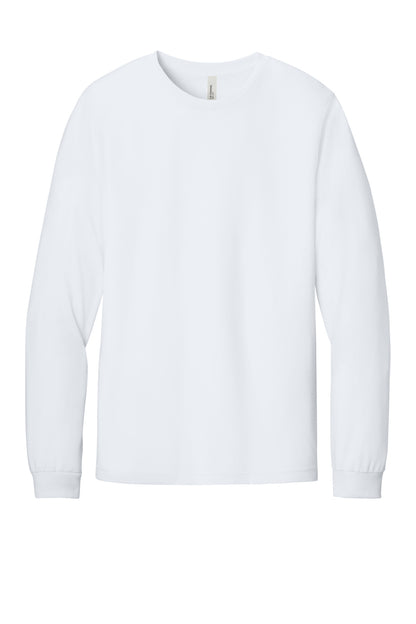 Bella+Canvas Unisex Heather CVC Long Sleeve Tee BC3501CVC Solid White Blend