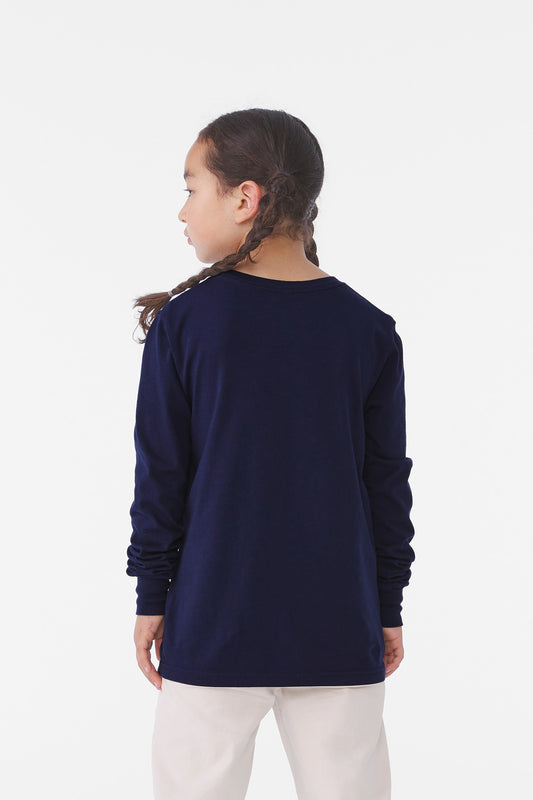 Bella+Canvas Youth Jersey Long Sleeve Tee BC3501Y Navy