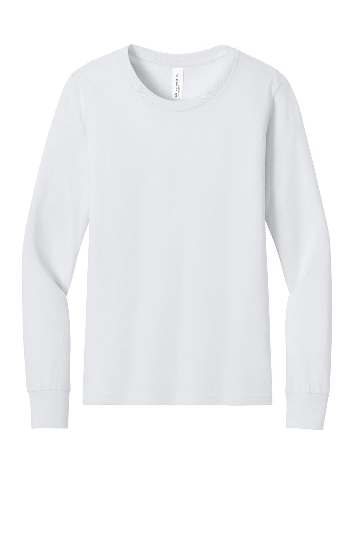 Bella+Canvas Youth Jersey Long Sleeve Tee BC3501Y White