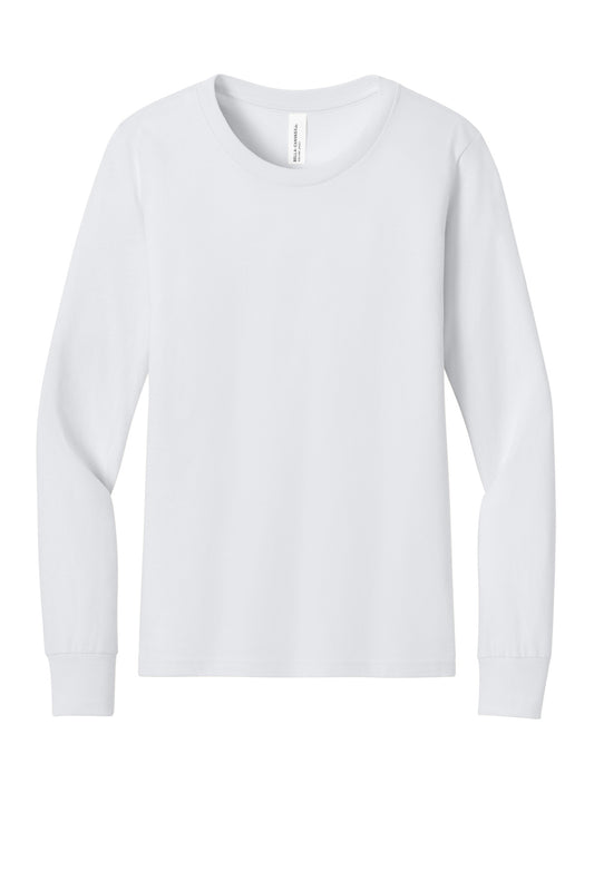 Bella+Canvas Youth Jersey Long Sleeve Tee BC3501Y White