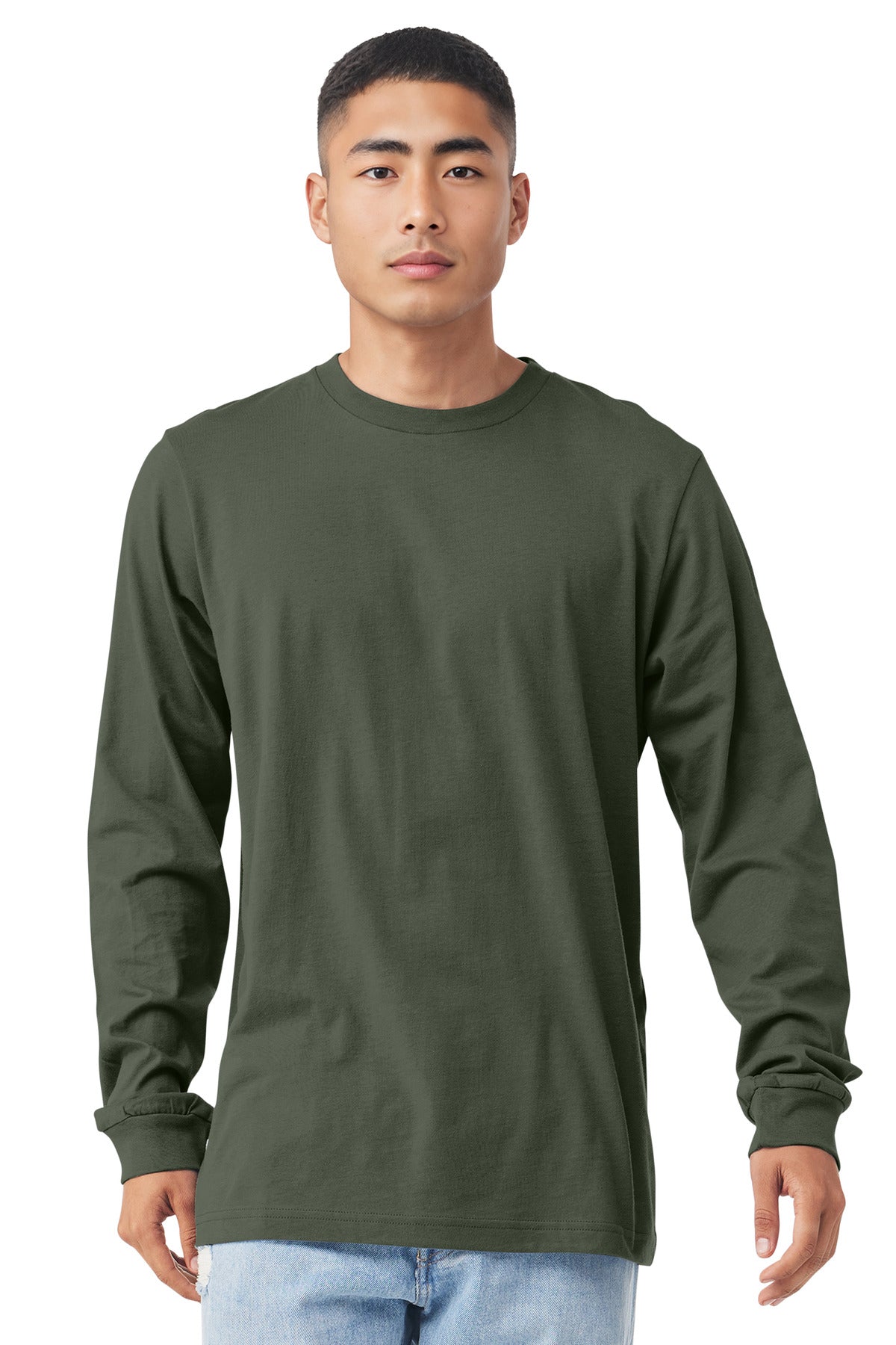 Bella+Canvas Unisex Jersey Long Sleeve Tee BC3501 Military Green