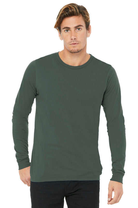 BELLA+CANVAS  Unisex Jersey Long Sleeve Tee. BC3501 Military Green