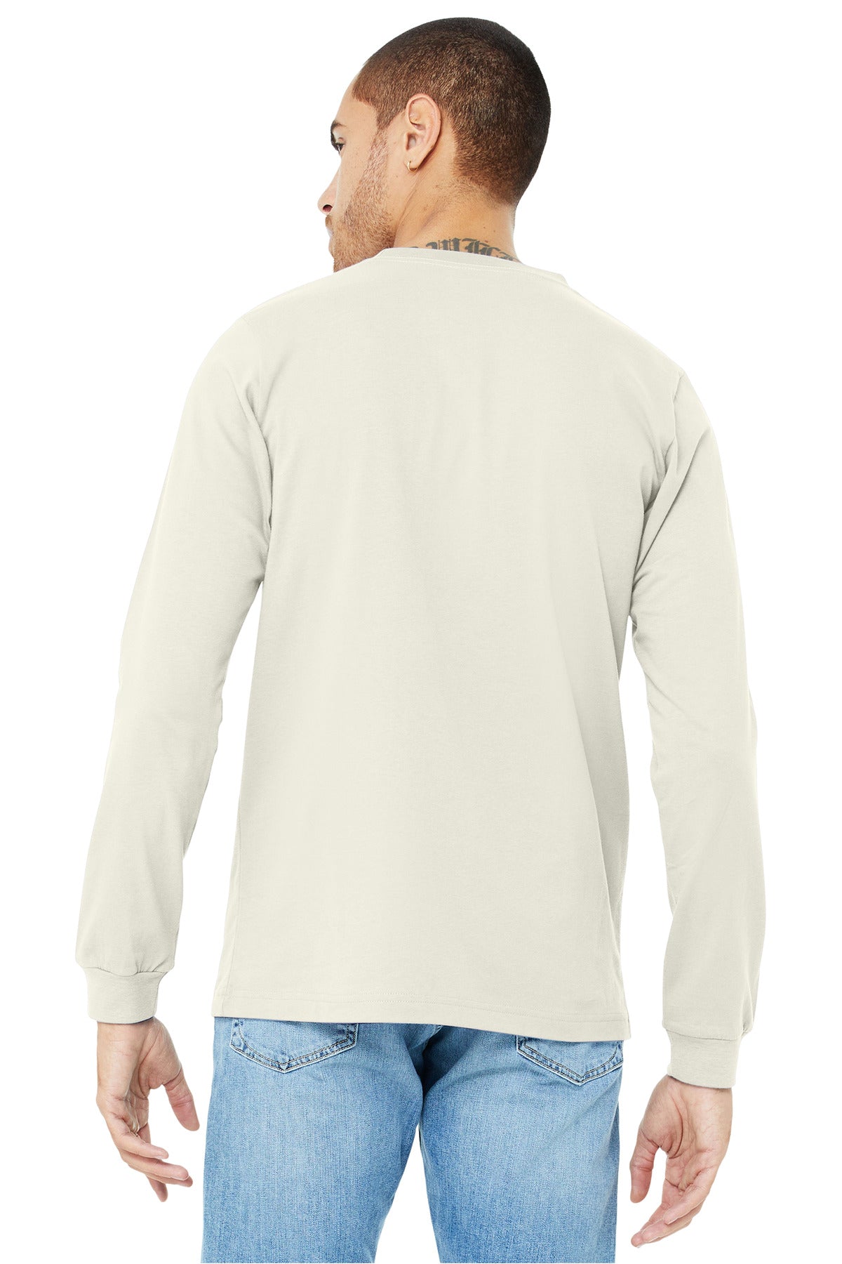 BELLA+CANVAS  Unisex Jersey Long Sleeve Tee. BC3501 Natural