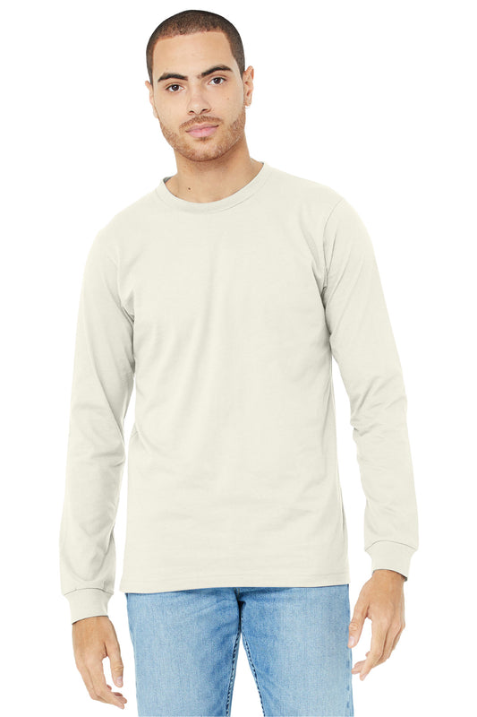 BELLA+CANVAS  Unisex Jersey Long Sleeve Tee. BC3501 Natural