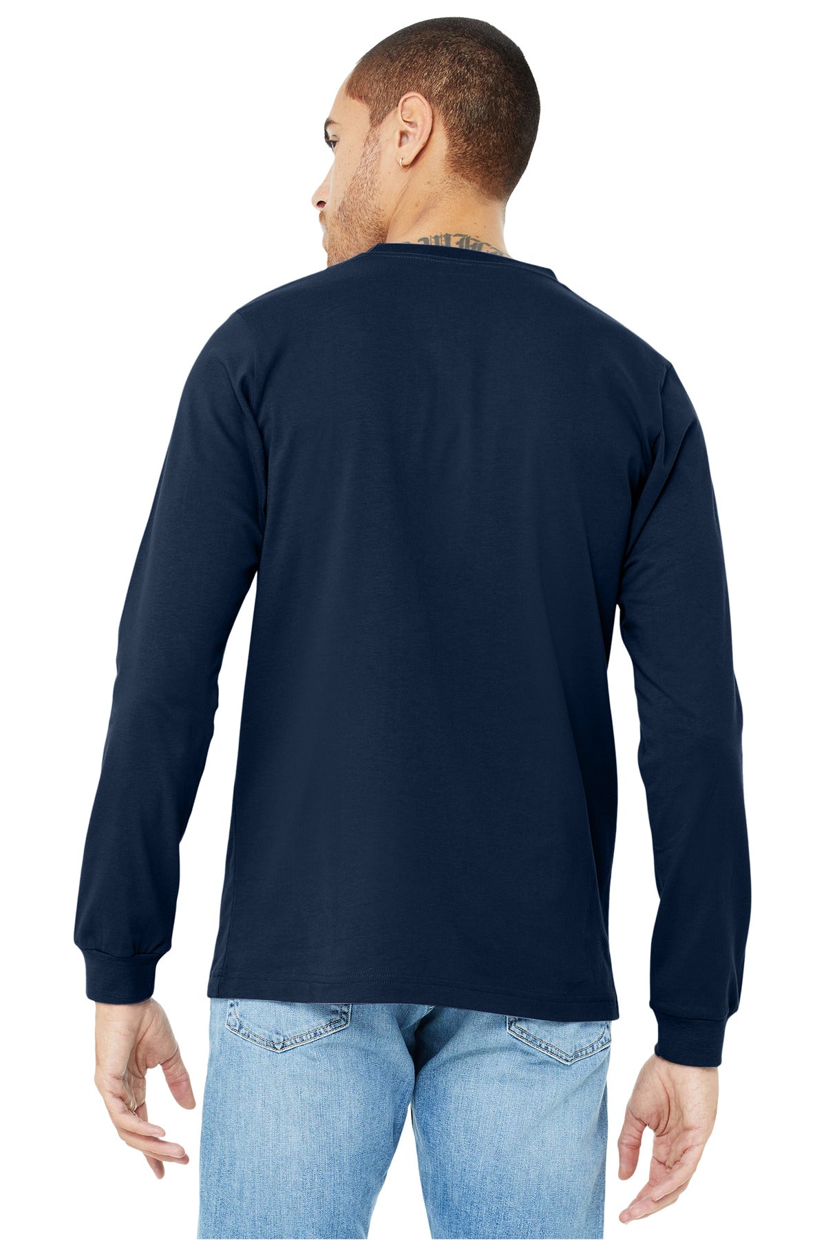 BELLA+CANVAS  Unisex Jersey Long Sleeve Tee. BC3501 Navy