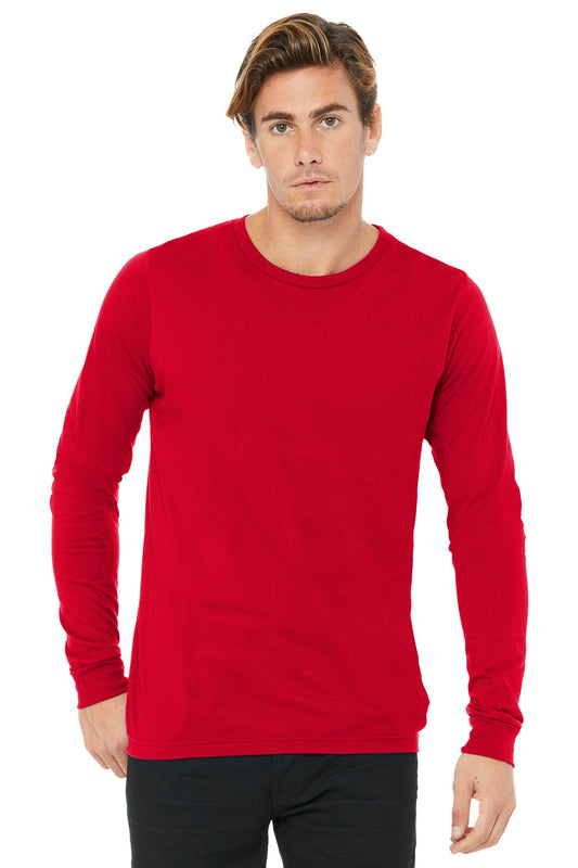 BELLA+CANVAS  Unisex Jersey Long Sleeve Tee. BC3501 Red