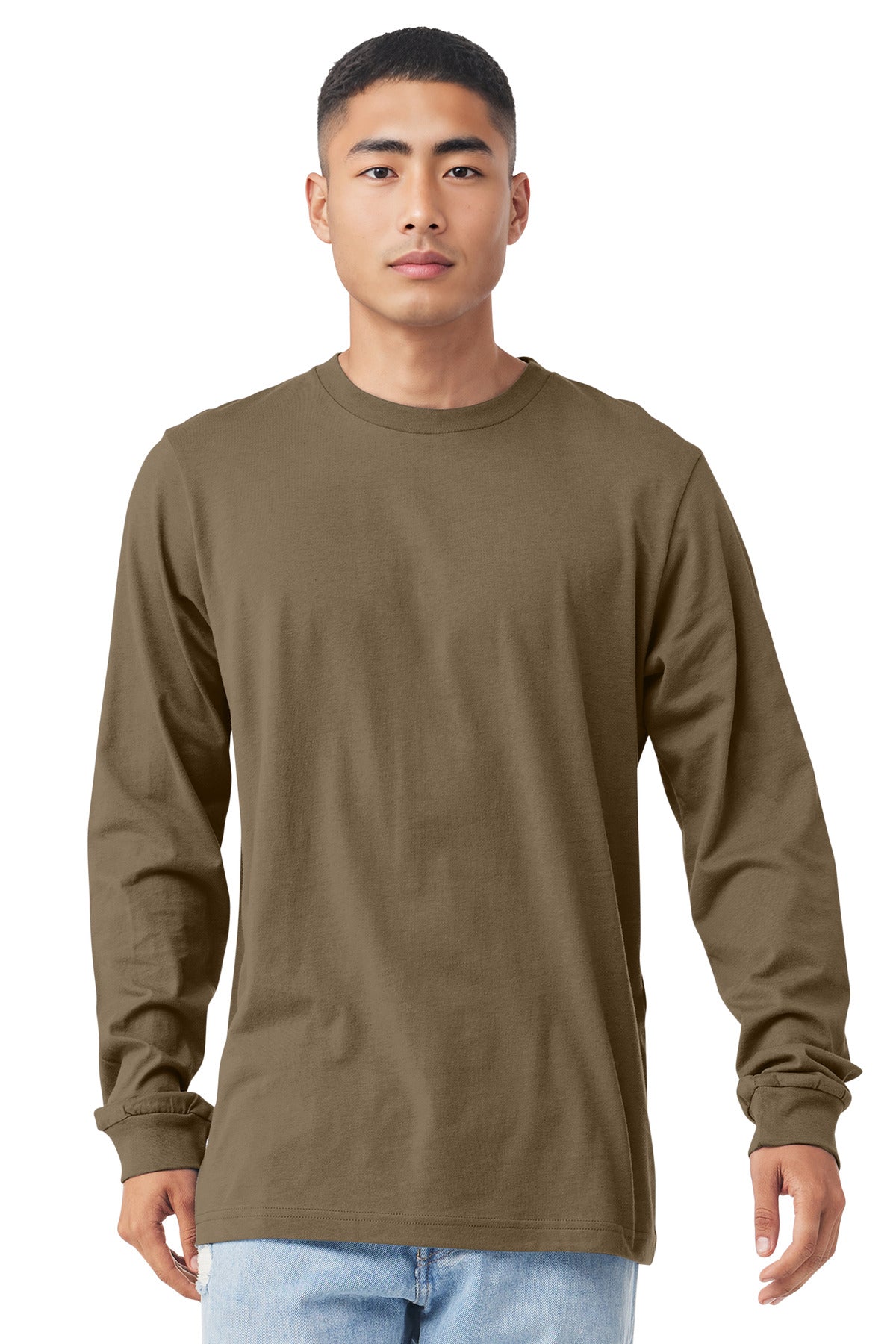 Bella+Canvas Unisex Jersey Long Sleeve Tee BC3501 Vintage Brown