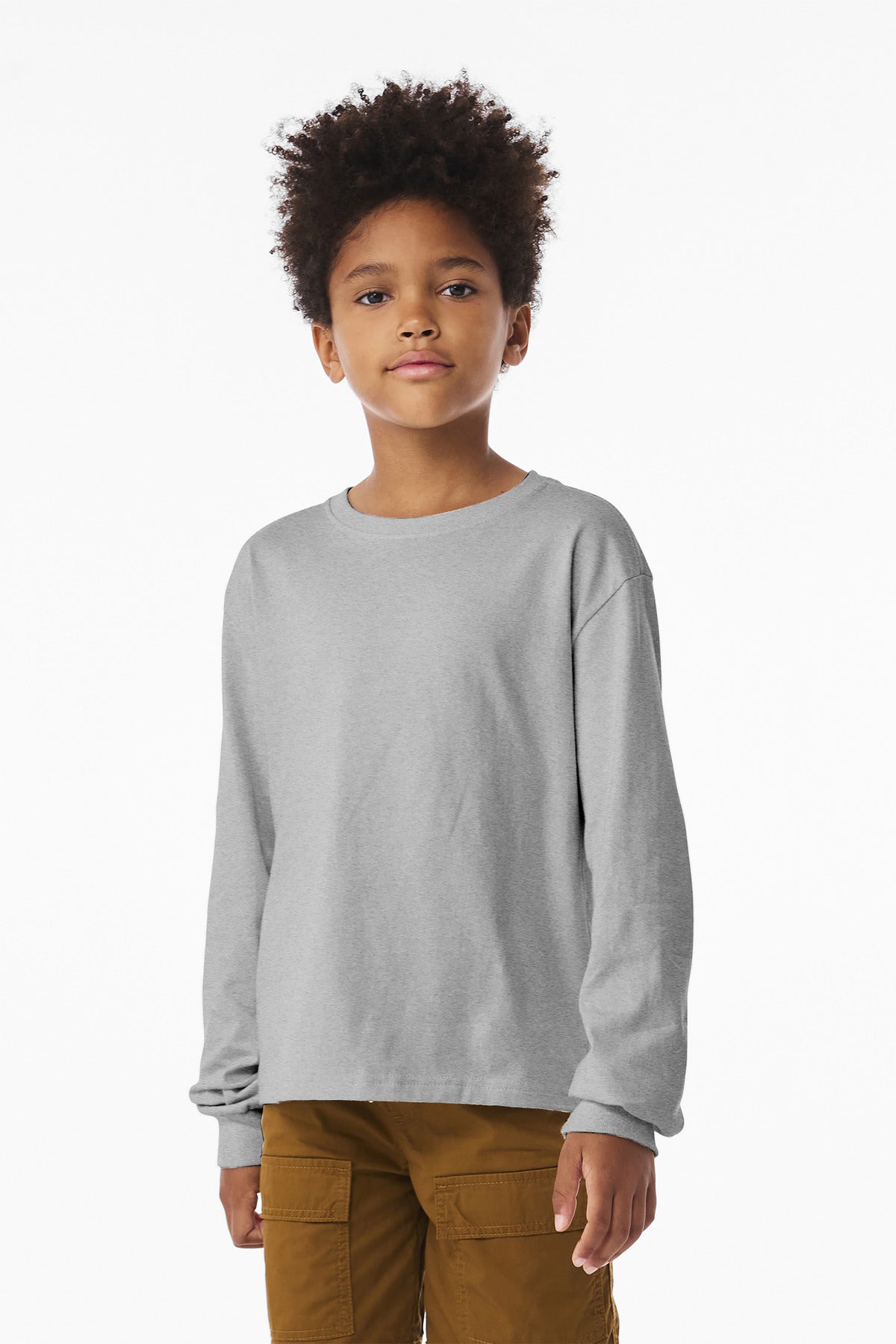 Bella+Canvas Youth 6-Ounce Heavyweight Long Sleeve Tee BC3511Y Athletic Heather