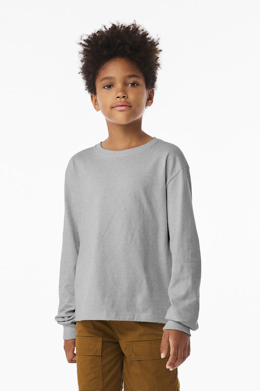Bella+Canvas Youth 6-Ounce Heavyweight Long Sleeve Tee BC3511Y Athletic Heather