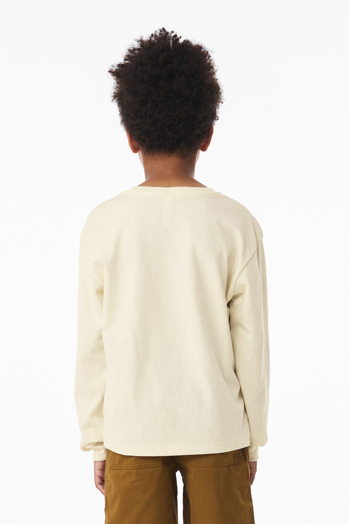 Bella+Canvas Youth 6-Ounce Heavyweight Long Sleeve Tee BC3511Y Natural