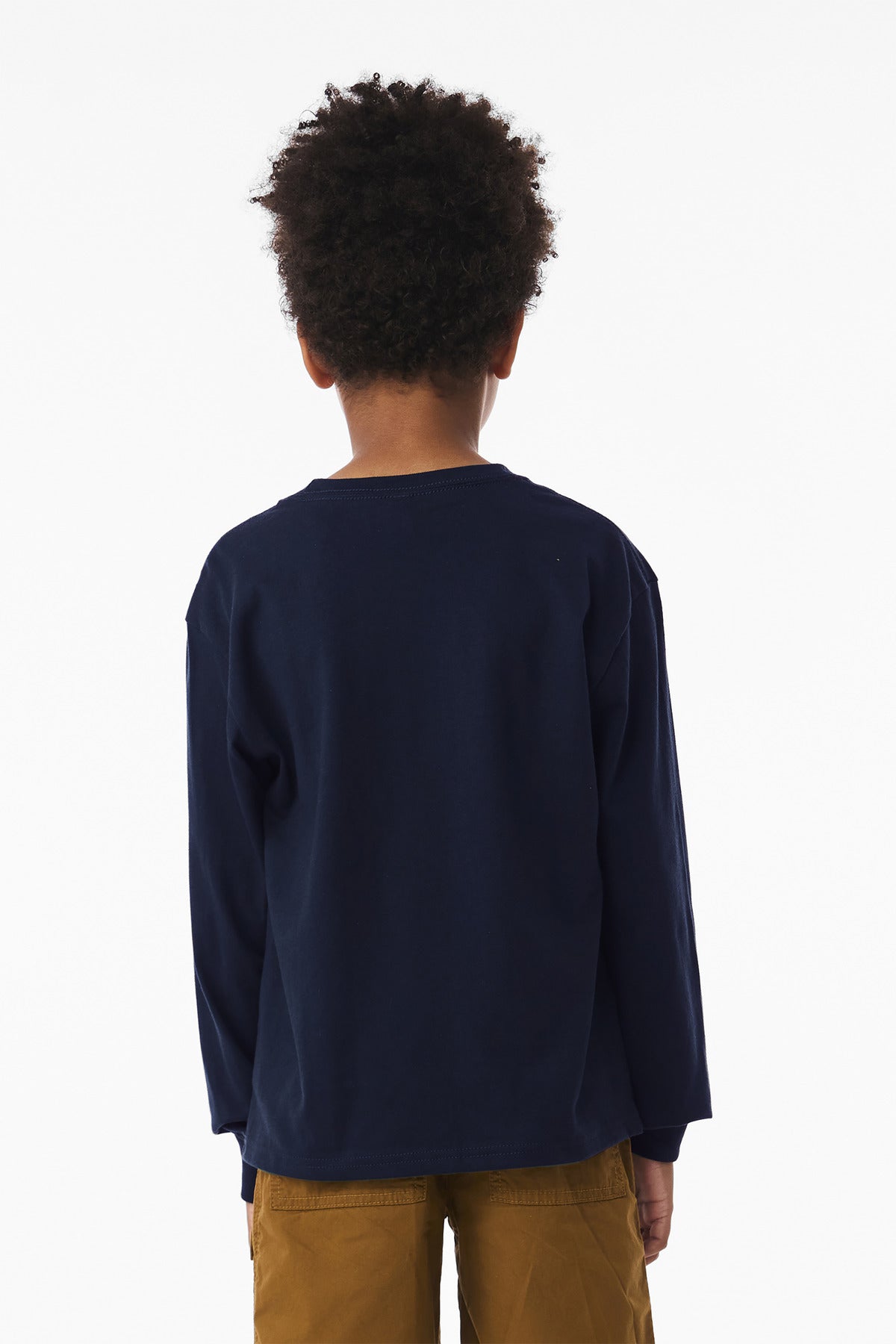 Bella+Canvas Youth 6-Ounce Heavyweight Long Sleeve Tee BC3511Y Navy