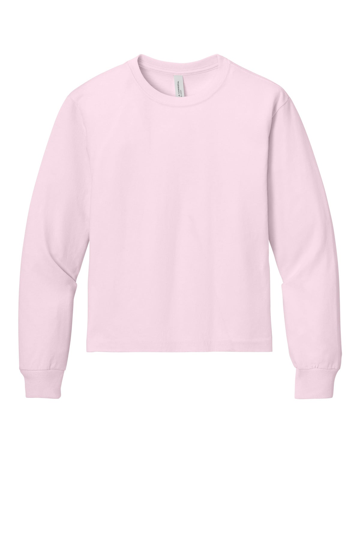 Bella+Canvas Youth 6-Ounce Heavyweight Long Sleeve Tee BC3511Y Soft Pink