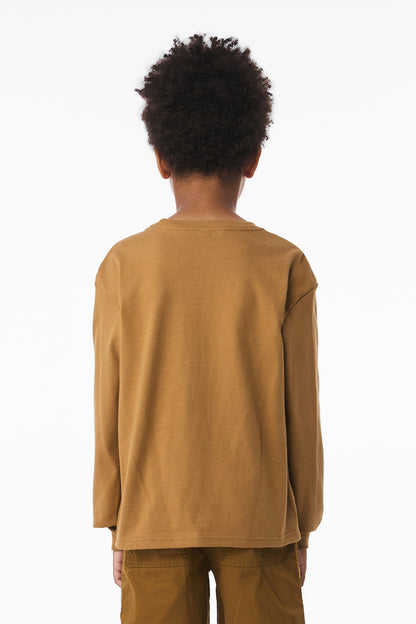 Bella+Canvas Youth 6-Ounce Heavyweight Long Sleeve Tee BC3511Y Toast