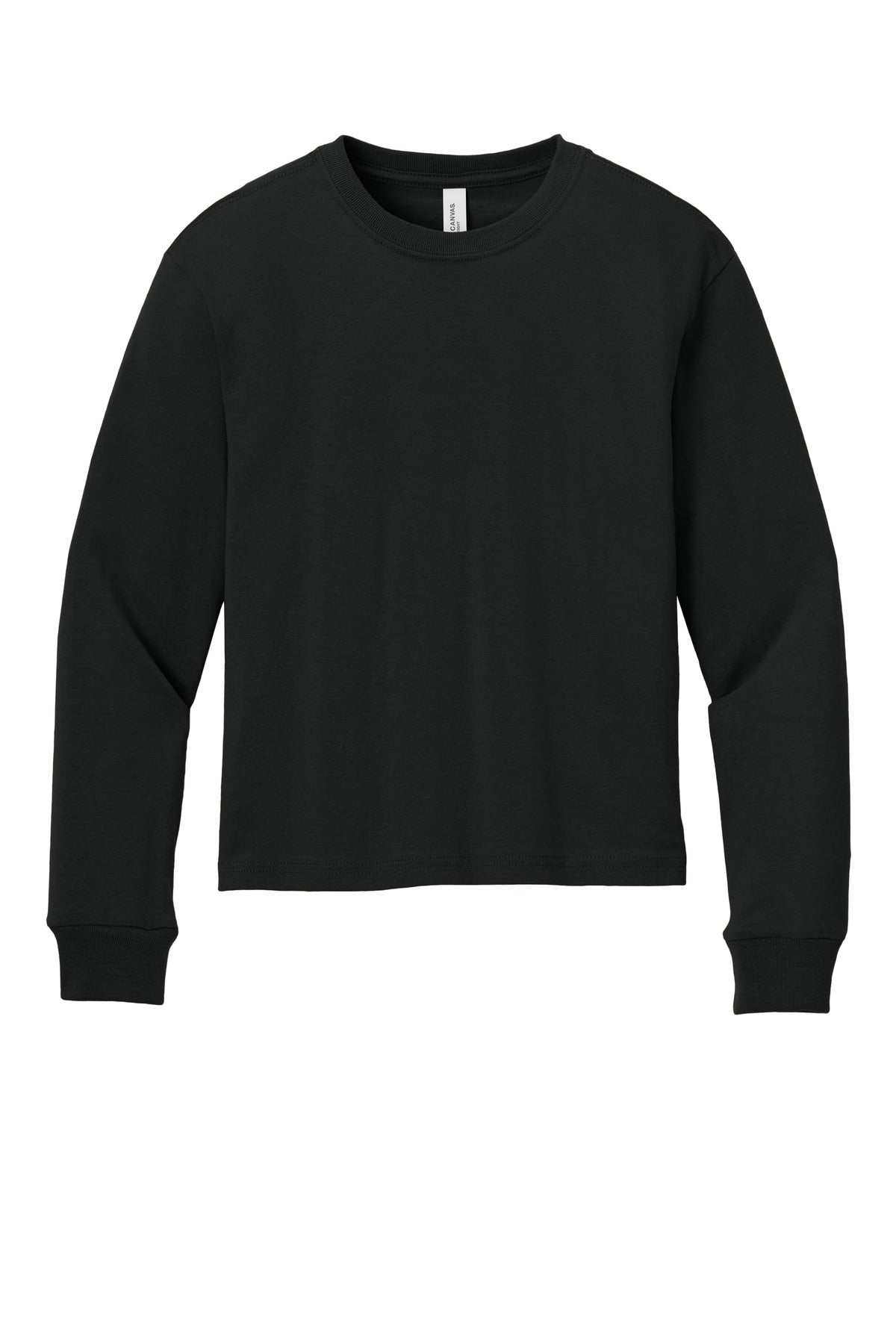 Bella+Canvas Youth 6-Ounce Heavyweight Long Sleeve Tee BC3511Y Vintage Black