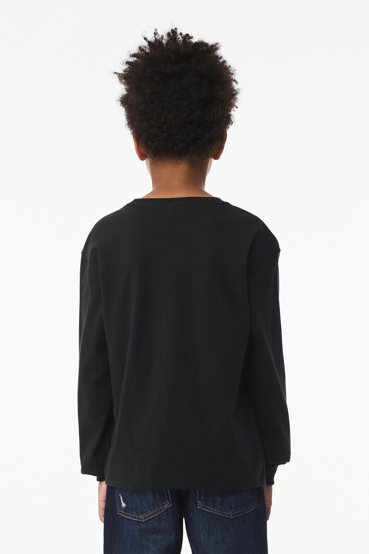 Bella+Canvas Youth 6-Ounce Heavyweight Long Sleeve Tee BC3511Y Vintage Black