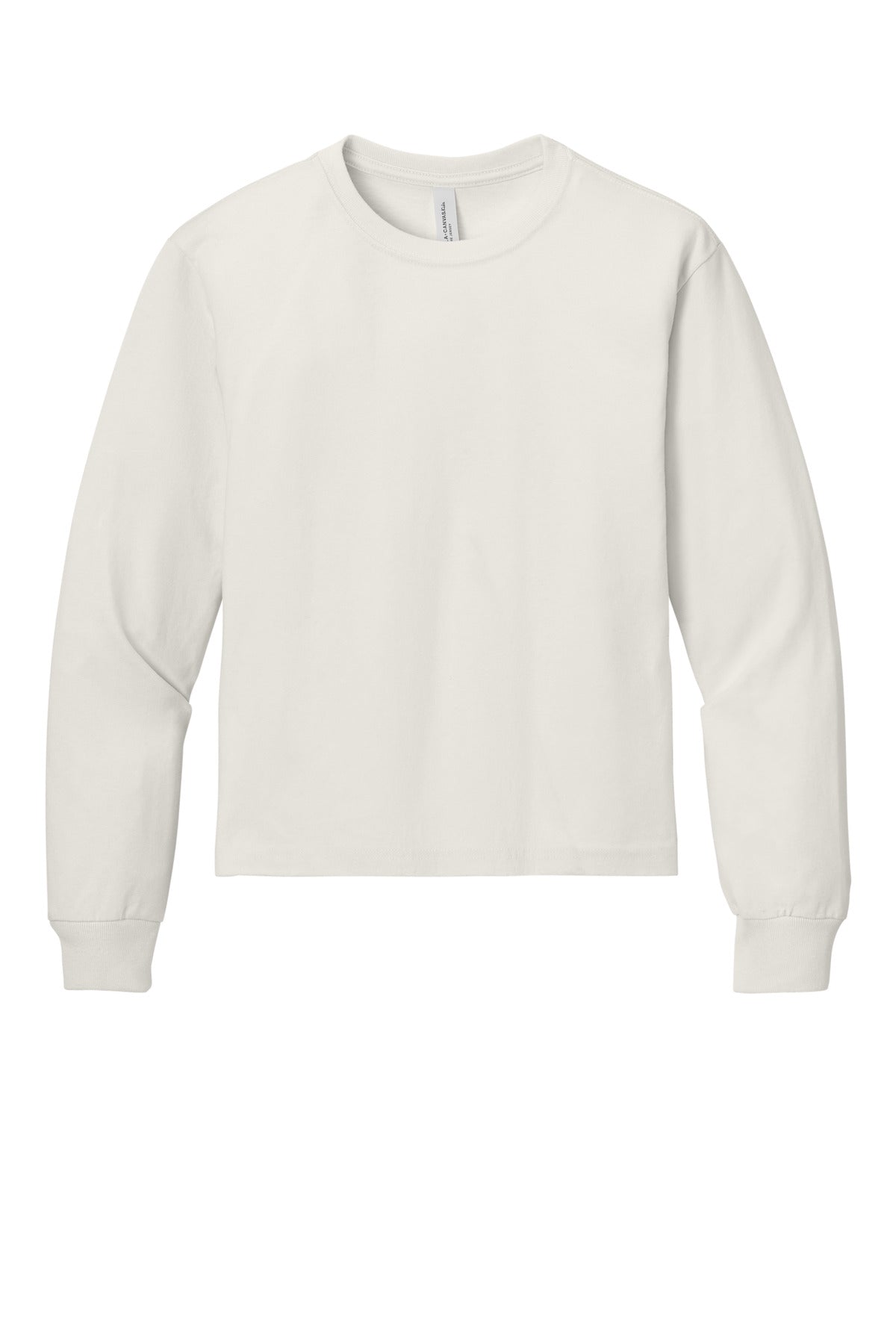 Bella+Canvas Youth 6-Ounce Heavyweight Long Sleeve Tee BC3511Y Vintage White