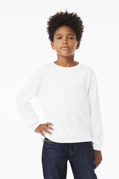Bella+Canvas Youth 6-Ounce Heavyweight Long Sleeve Tee BC3511Y White