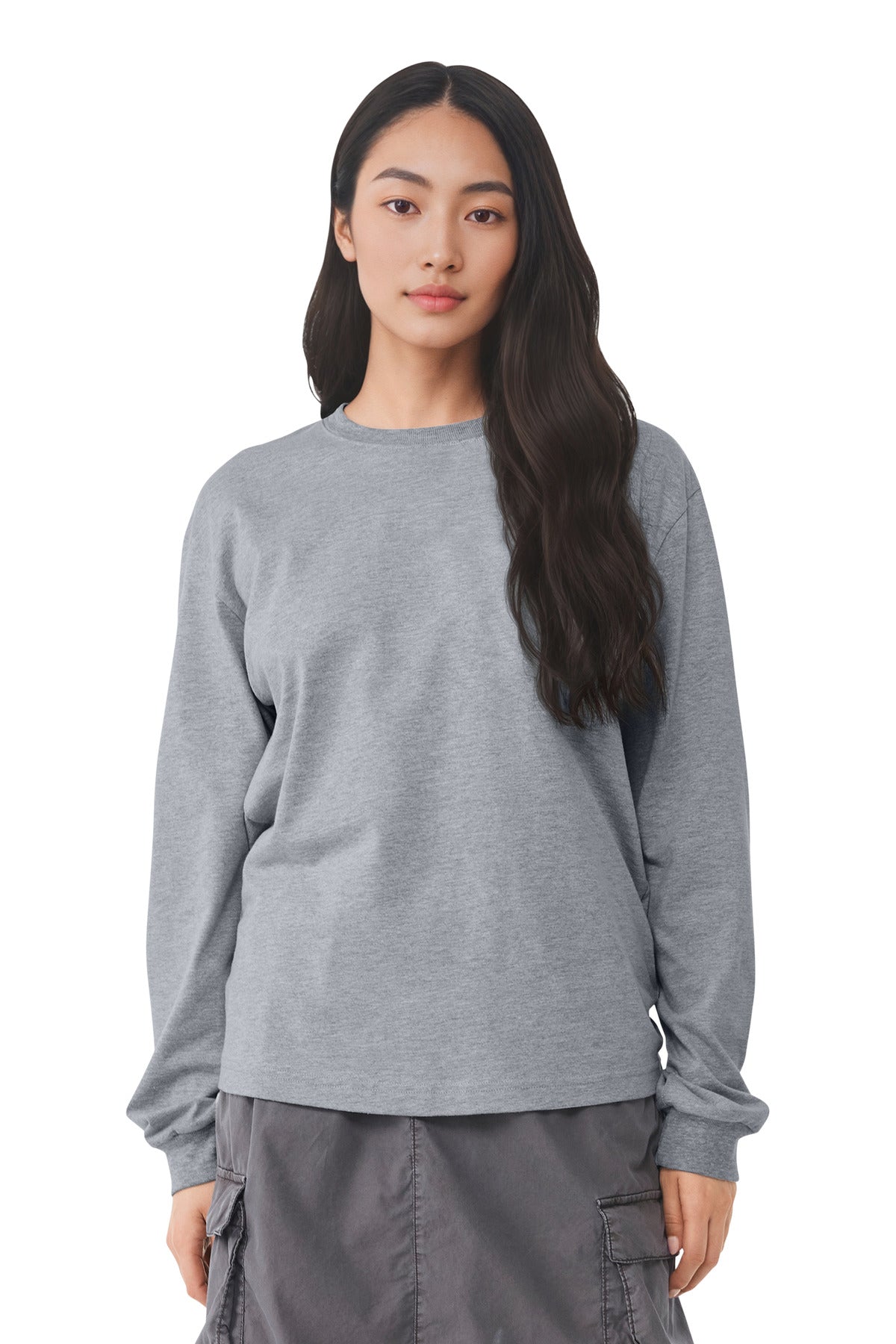 Bella+Canvas Unisex 6-Ounce Heavyweight Long Sleeve Tee BC3511 Athletic Heather
