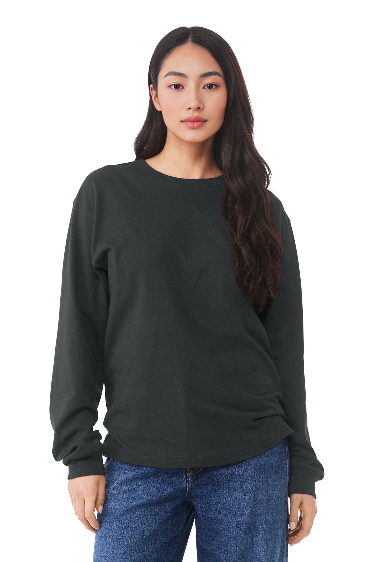 Bella+Canvas Unisex 6-Ounce Heavyweight Long Sleeve Tee BC3511 Dark Grey