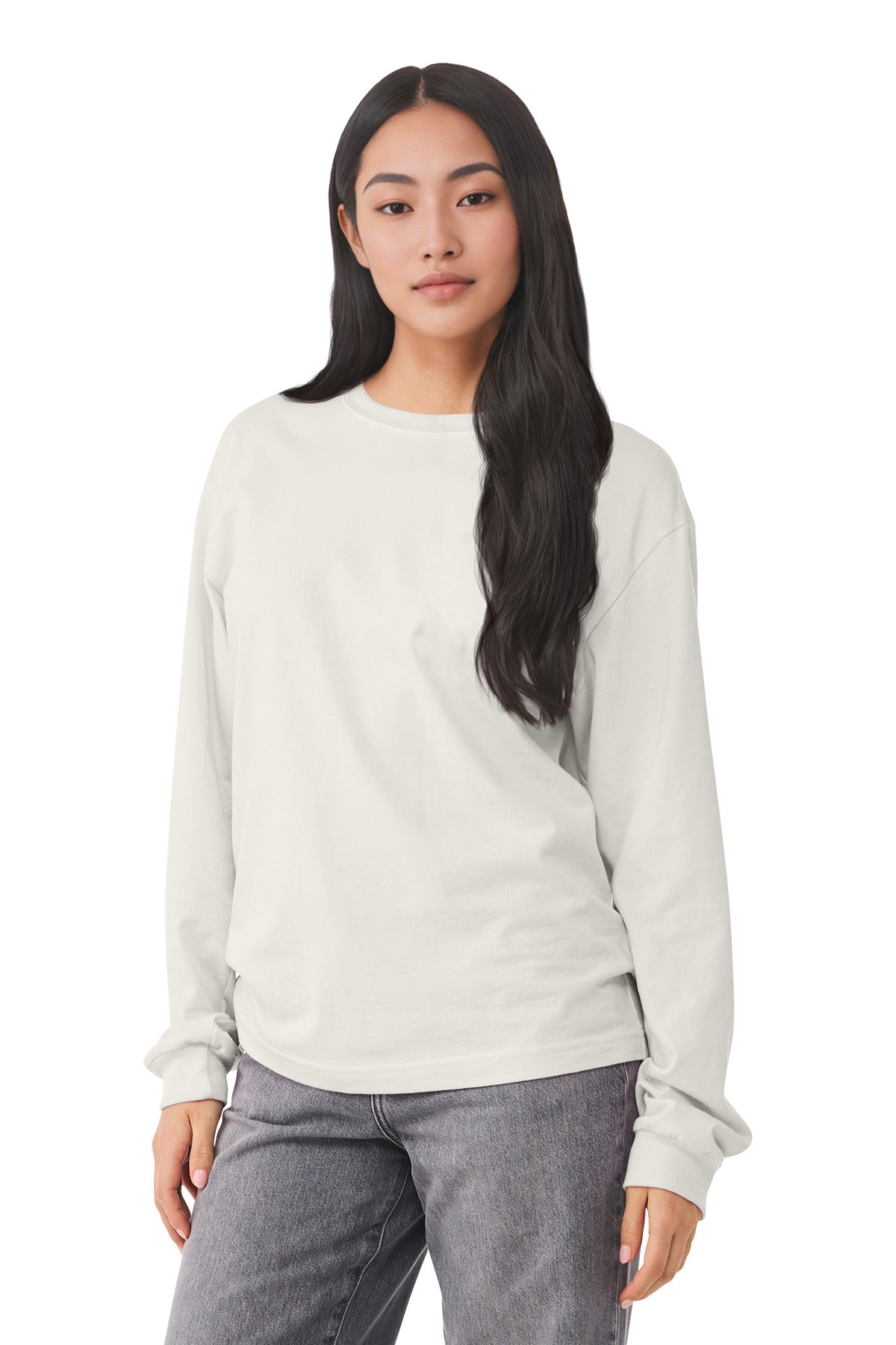 Bella+Canvas Unisex 6-Ounce Heavyweight Long Sleeve Tee BC3511 Vintage White