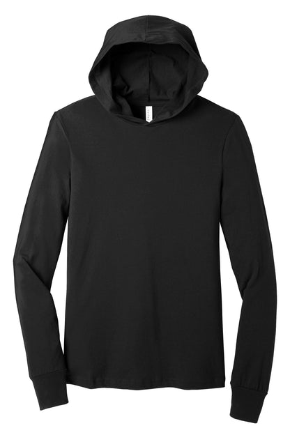 Bella+Canvas Unisex Jersey Long Sleeve Hoodie BC3512 Black