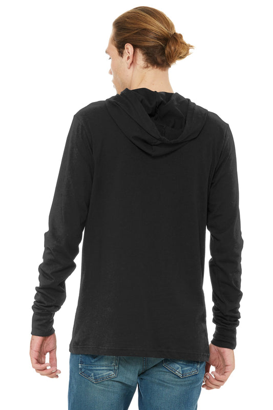 Bella+Canvas Unisex Jersey Long Sleeve Hoodie BC3512 Black