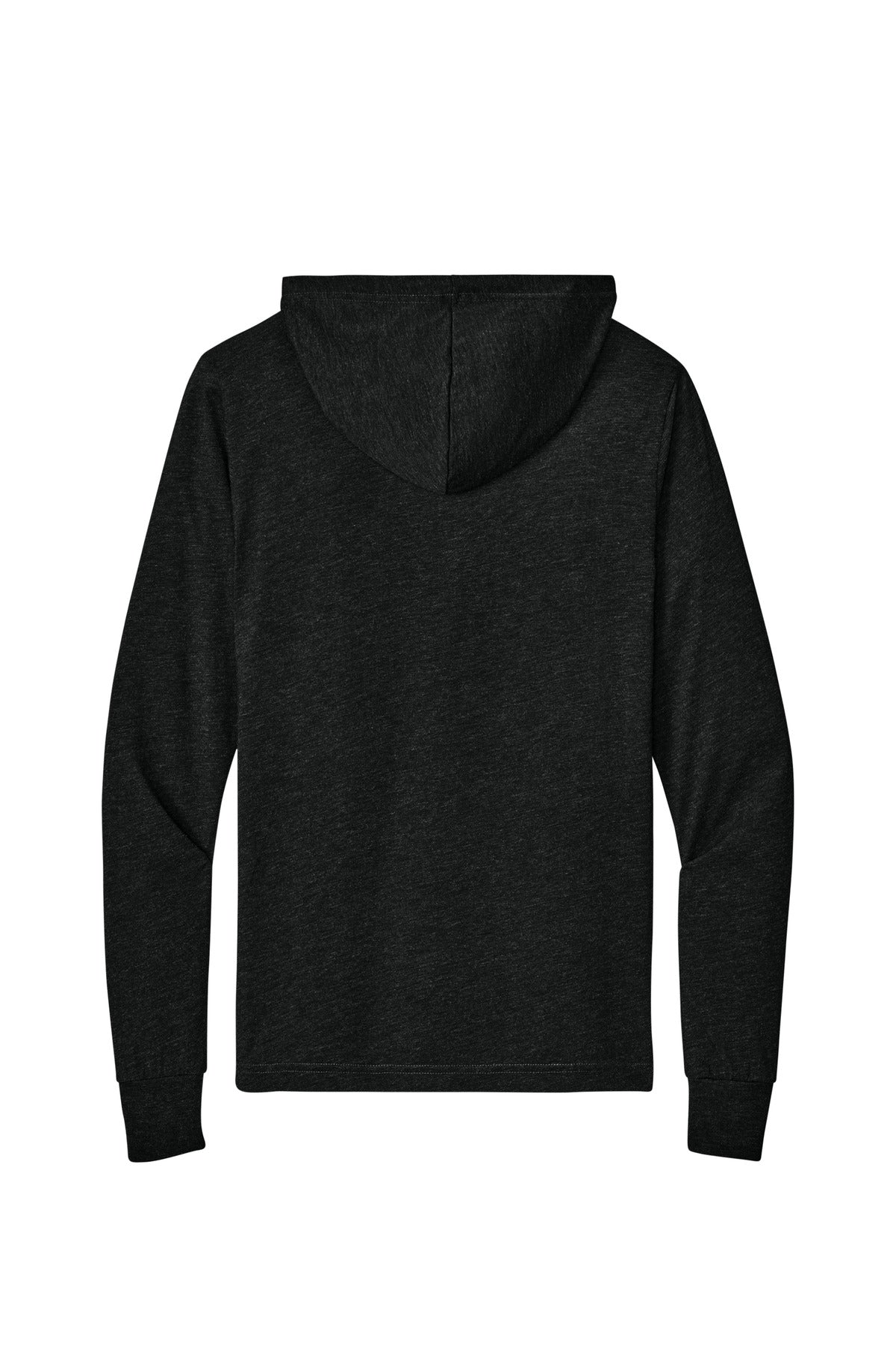 Bella+Canvas Unisex Jersey Long Sleeve Hoodie BC3512 Charcoal-Black Triblend