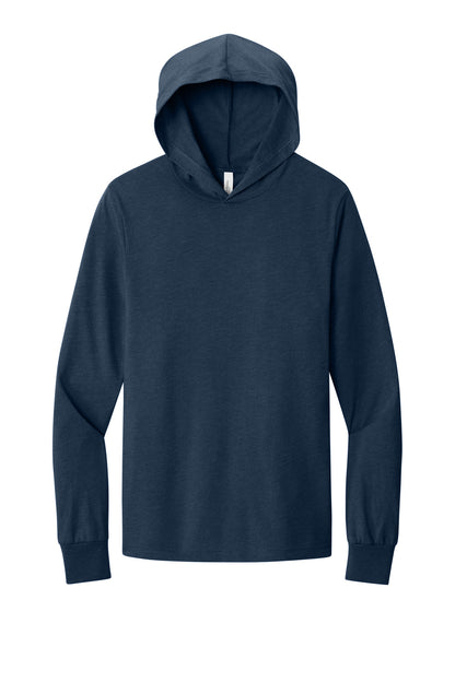 Bella+Canvas Unisex Jersey Long Sleeve Hoodie BC3512 Heather Navy