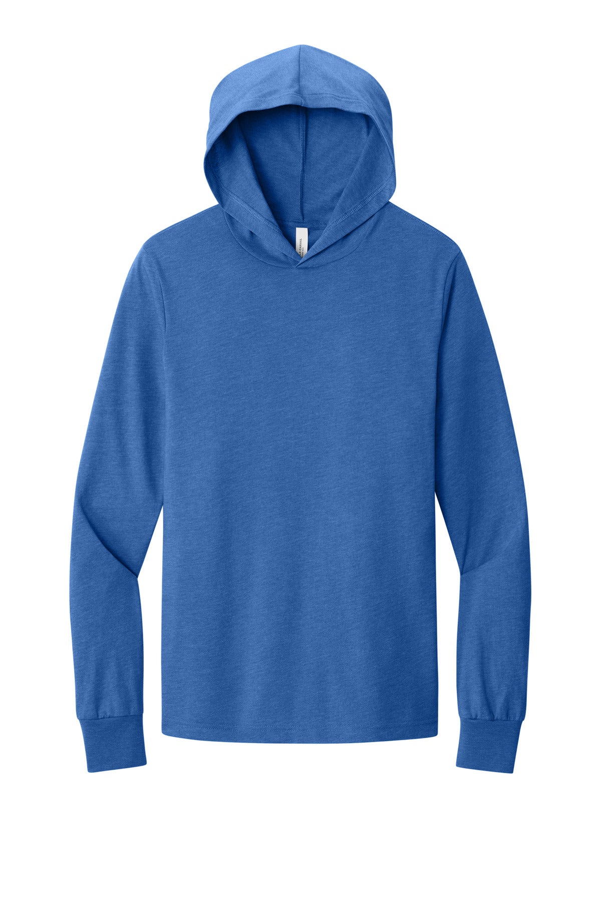 Bella+Canvas Unisex Jersey Long Sleeve Hoodie BC3512 Heather True Royal