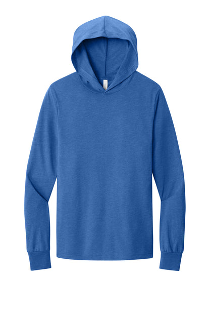 Bella+Canvas Unisex Jersey Long Sleeve Hoodie BC3512 Heather True Royal