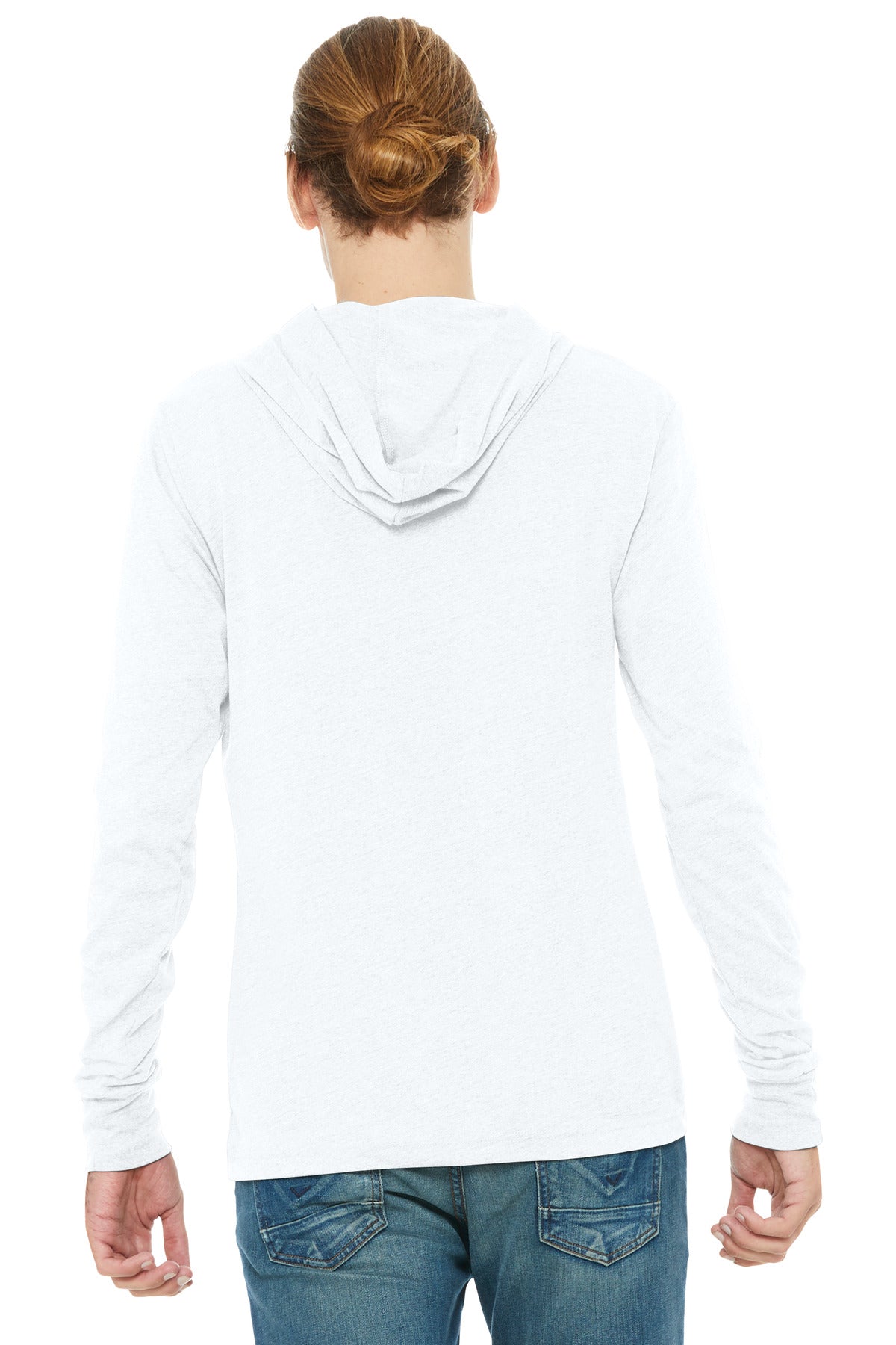 Bella+Canvas Unisex Jersey Long Sleeve Hoodie BC3512 White