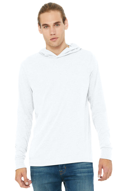 Bella+Canvas Unisex Jersey Long Sleeve Hoodie BC3512 White
