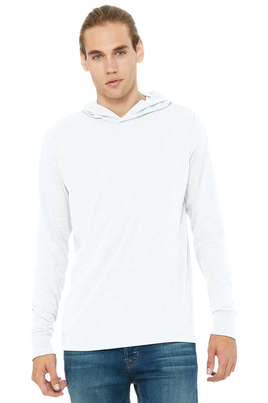 Bella+Canvas Unisex Jersey Long Sleeve Hoodie BC3512 White