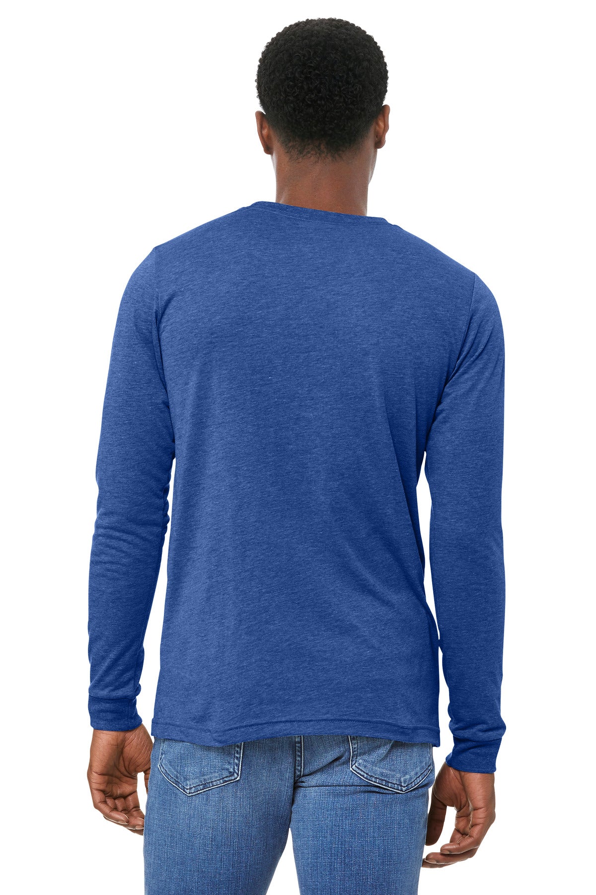 Bella+Canvas Unisex Triblend Long Sleeve Tee BC3513 Blue Triblend