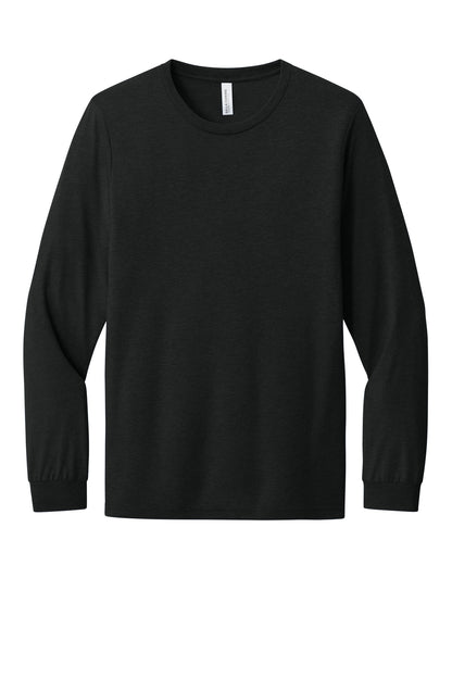 Bella+Canvas Unisex Triblend Long Sleeve Tee BC3513 Charcoal-Black Triblend