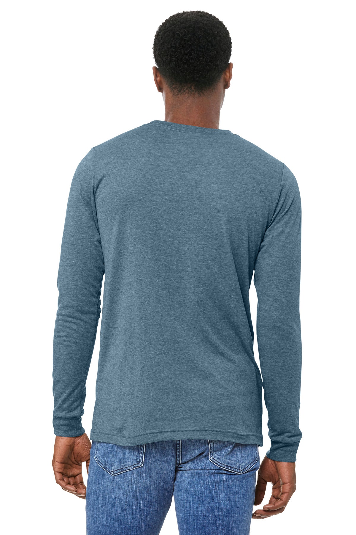 Bella+Canvas Unisex Triblend Long Sleeve Tee BC3513 Denim Triblend