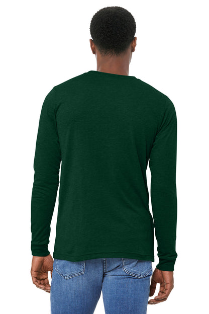 Bella+Canvas Unisex Triblend Long Sleeve Tee BC3513 Emerald Triblend